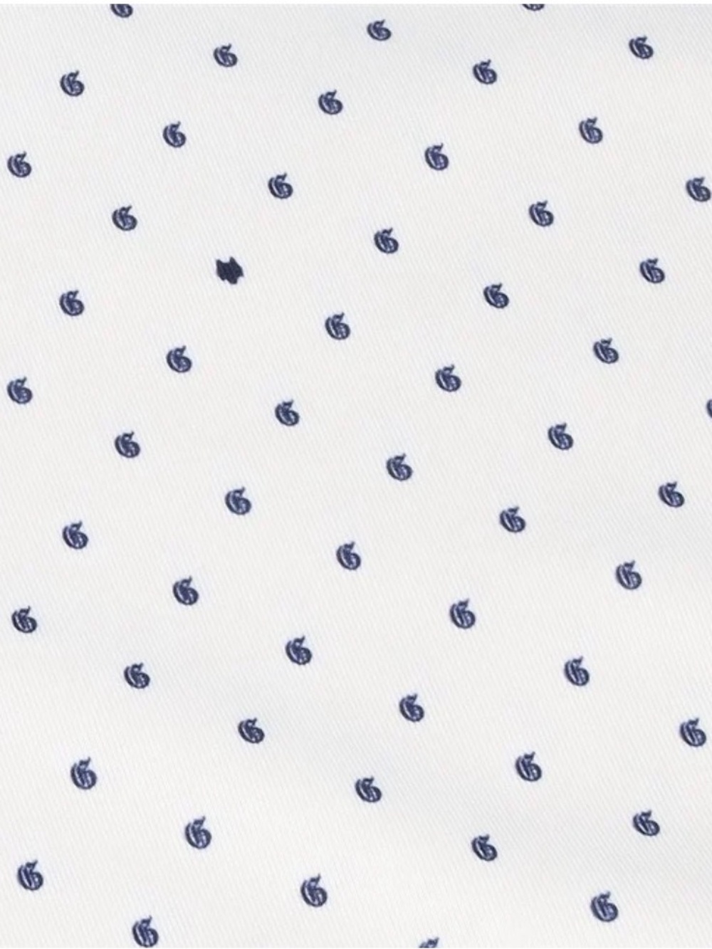 Greyson White Polo with Small Navy Dot Pattern - Picture 3 of 6